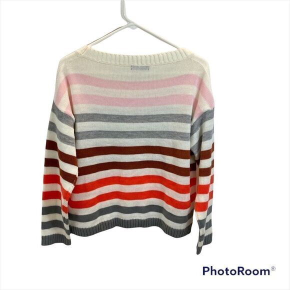 Shein Ladies Striped Knit Boat Neck Sweater Size Large - Picture 8 of 11